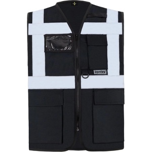 Korntex hi-vis kxmf berlin / Светлоотразителна многофункционална жилетка - черна m (76kxmf00202)