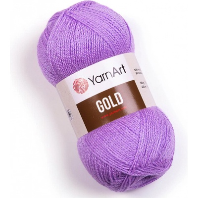 Pletací příze YarnArt GOLD 9384 světle fialová, efektní, 100g/400m