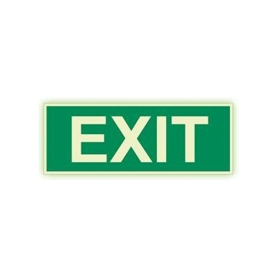 EXIT - fotoluminiscenční tabulka, samolepka 300x120 mm