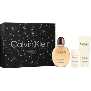 Calvin Klein Obsession за мъже комплект EDT 125 ml + ASB 100 ml + deo stick 75 ml