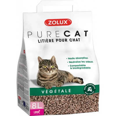 Zolux Podstielka PURECAT natural absorb. rastlinná 8 l