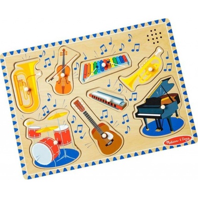 Melissa & Doug hudobné nástroje puzzle so zvukom
