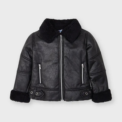 MAYORAL Яке с косъм тип вълна за момиче Майорал в черно