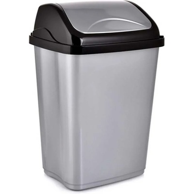 26 л. сив кош за боклук с люлеещ капак (1149445)