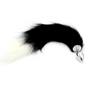 Kiotos Steel Buttplug S Fox Tail Black
