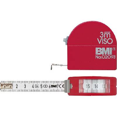 BMI svinovací metr s průzorem 3 m x16 mm s kružítkem bmi