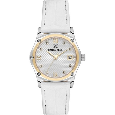 Daniel Klein DK. 1.14270-3 - Дамски часовник, Premium, Кварцов, 29mm, 3 ATM, Бял
