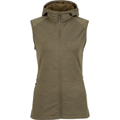 Stoic Дамски вълнен елек Stoic Women's MerinoFleece270 KuolpaLightSt. Vest Hood Merino vest - Olive Green (132-1581-0312)