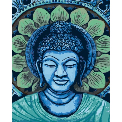 zuty Malování podle čísel Zelenomodrý buddha 80 x 100 cm vypnuté plátno na rám