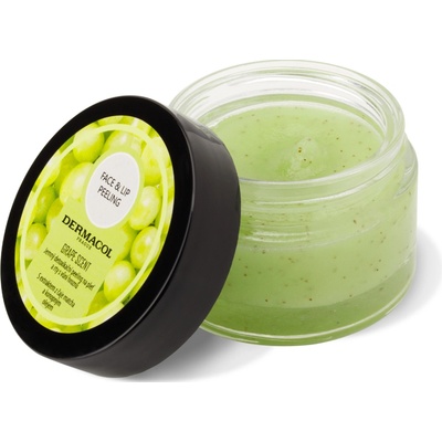 Dermacol Face and lip peeling detoxifiying Cukrový peeling na obličej a rty 50 g