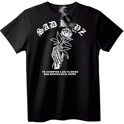 NOONEBRAND Тениска SAD BOYZ Розов Скелет - 4XL, Black