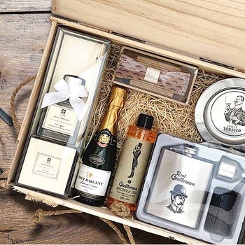 Bohemia Gifts dárkový dřevěný box pro muže skutečný gentleman