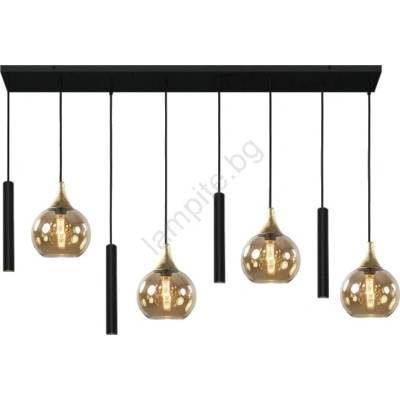 Keter Lighting Пендел CALYPSO 4xGU10/60W/230V + 4xE27/60W черен/златист (KE0190)