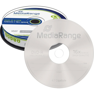 MediaRange Оптичен носител DVD-R, 4.7GB, MediaRange, 52x, 10бр (MR452)