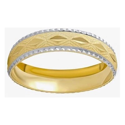 SILVEGO Snubní zlatý prsten Lysette ze žlutého a bílého zlata FNNNB34RGYW