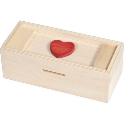 Fridolin Логически дървен 3D пъзел Fridolin - Кутия за пари със сърце (F17601)