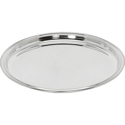 EDZARD Servírovací podnos ve tvaru dýmky, kulatý, elegantně postříbřený, průměr 22 cm