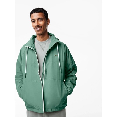 Lacoste Яке Lacoste Detachable Hood Water-Repellent Jacket - Green
