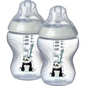 Tommee Tippee Комплект шишета Tommee Tippee - Easi Vent, Closer to Nature с декорация Панда, 260 ml, 2 броя (TT.0026)