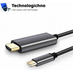  Кабел Type-C - HDMI 4K 60Hz 1.8m Black (3800165071603)