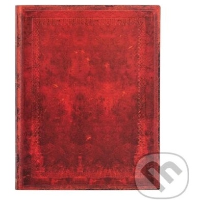Red Moroccan Bold Old Leather Collection Ultra 12-month Business Planner Softcover Flexi Dayplanner Elastic Band Closure 2025