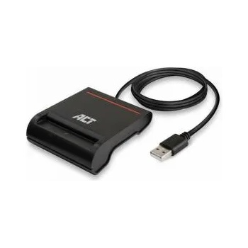 ActiveJet Четец на смарт карти act ac6015, usb 2.0, Черен, ewent-act-reader-ac6015