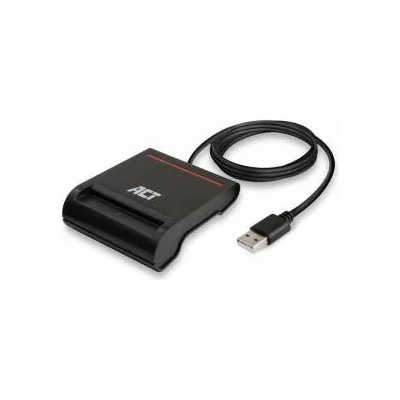 ActiveJet Четец на смарт карти act ac6015, usb 2.0, Черен, ewent-act-reader-ac6015