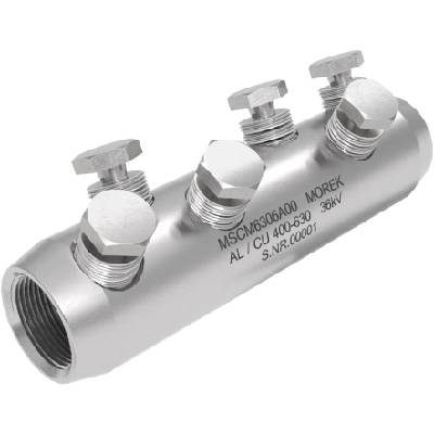 Кабелен съединител алуминиев покалаен Al/Cu 400-630mm2 36kV MSCM630 6x късащ се болт M22 - MSCM6306A00 (MSCM6306A00)