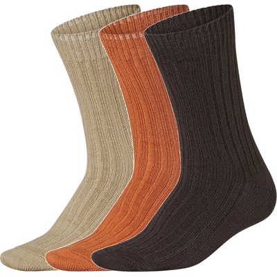 Esmara dámské termo ponožky 3 páry béžová/oranžová/hnědá