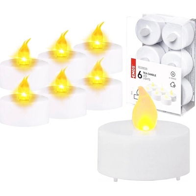 Emos DCCV11 LED čajová svíčka bílá vintage 6 ks