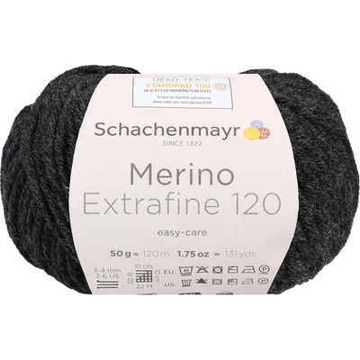 Schachenmayr Merino extrafine 85 Antracitová 298