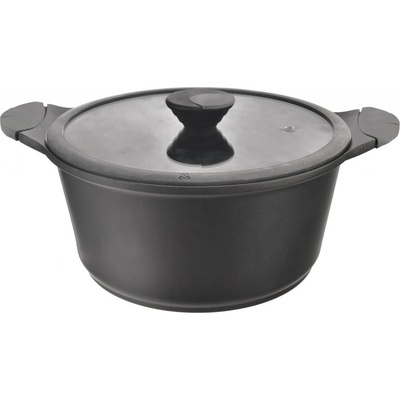 Orion Hrnec GALI s poklicí 7 l 28 cm hliníková slitina s nepřilnavým povrchem černá, šedá, 8592381199227