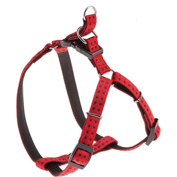 Ferplast Cricket Harness Small - Двупластов с мека подплата регулируем нагръдник за кучета с гръдна обиколка от 40 до 51.5 см. - червен