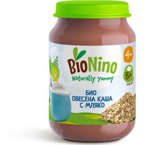 BioNino БИО овесена каша с мляко 4м+ 190 г