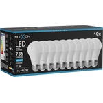 Mexen Nova 10x LED крушка E27, A60, 7W, Студена - 6500K, 735 lm - L100-E27-0765-01x10 (L100-E27-0765-01x10)