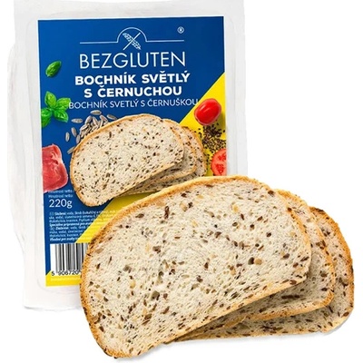 Bezgluten Chléb bílý s Černuchou SUPERFOODS bez lepku 220 g