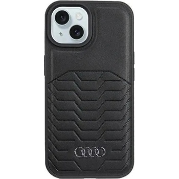 Audi Кожен кейс Audi Synthetic Leather с MagSafe за iPhone 15/14/13, черен (6955250226875)