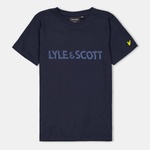 Lyle and Scott Тениска Lyle and Scott Kids Logo Regular Fit T-Shirt - Dark Navy Z271