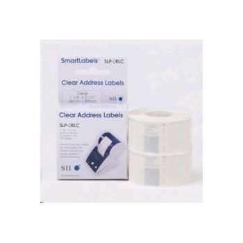 Seiko Instruments Seiko SLP-2RLC адресни етикети - прозрачни, 28x89мм 130 бр/роля (съдържа две роля) (SLP-2RLC)