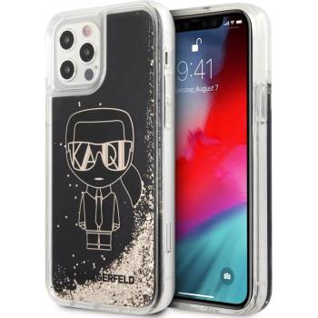 Image 1 of KARL LAGERFELD Гръб Karl Lagerfeld Liquid Glitter Gatsby Case за iPhone 12/12 Pro - Черен