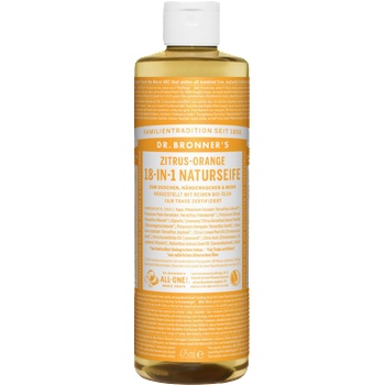 Dr. Bronner's 18in1 Натурален сапун с цитрус и портокал - 475 мл