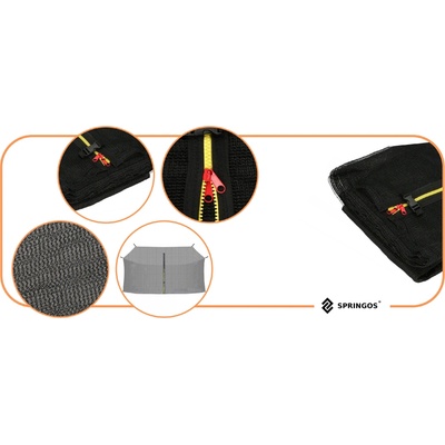 Springos Vnútorná ochranná sieť na trampolínu 244 cm (8 ft) pre 6 tyčí S-TSN-8FT INS