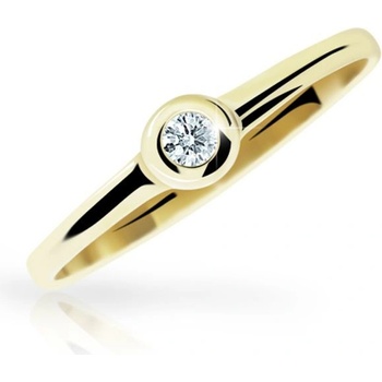 Danfil zlatý prsteň DF1286 zo žltého zlata s briliantom