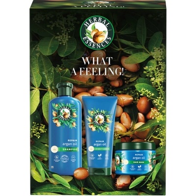 Herbal Essences Argan Oil hydratační šampon pro poškozené vlasy 350 ml + hydratační kondicionér pro poškozené vlasy 250 ml – Zboží Mobilmania