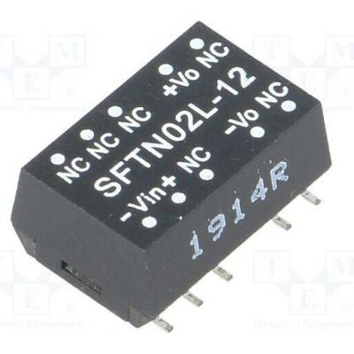 MEAN WELL SFTN02L-12 Měnič: DC/DC; 2W; Uvst: 4,5÷5,5VDC; Uvýst: 12VDC; Ivýst: 33÷167mA