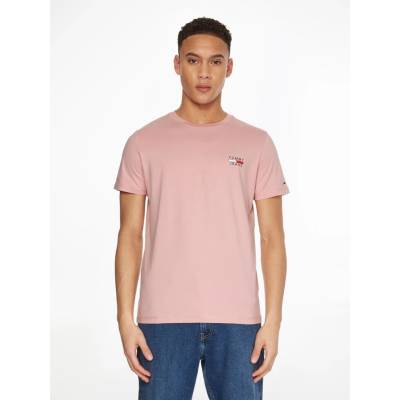 Tommy Jeans pánske tričko Chest Logo ružové