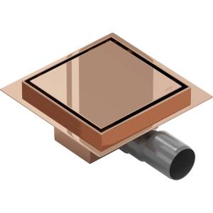 Mexen Flat-Q M13 квадратен подов канал 12 x 12 см, розово злато - 1610012 (1610012)
