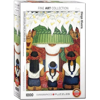 EUROGRAPHICS - Puzzle Diego Rivera - Flower Festival - 1 000 piese