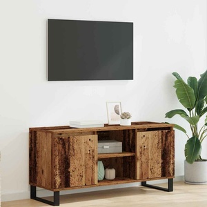 vidaXL ТВ шкаф 104 x 35 x 50 см Старо дърво Инженерна дървесина (881935)