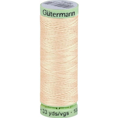 Polyesterové nitě Gütermann Jeans návin 30 m Varianta: 414 krémová světlá, Balení: 1 ks